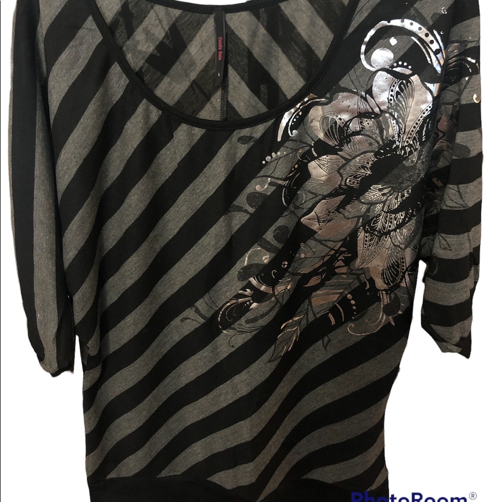 Candy Rain dolman style top, NWOT, size large.